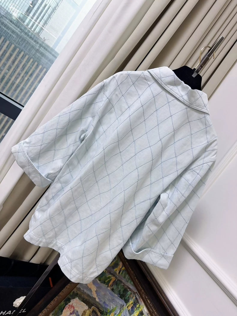 Chanel 26M Ice Blue Embroidered jacket