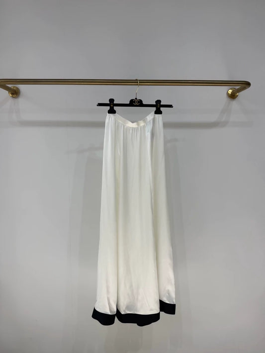 Chanel 25K Silk Satin Midi Skirt
