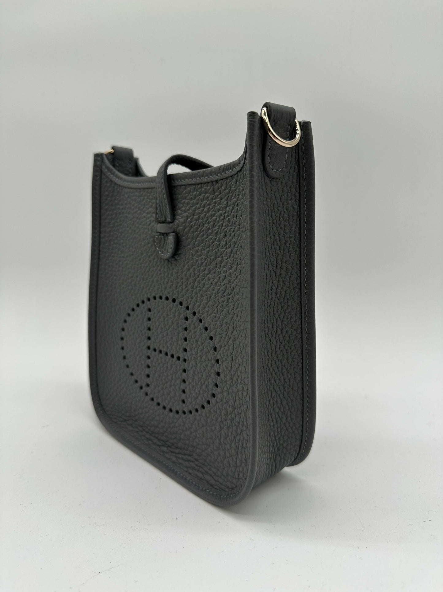 Hermès Mini Evelyne Ardoise GHW Stamp W