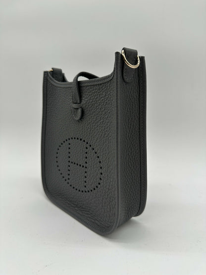 Hermès Mini Evelyne Ardoise GHW Stamp W