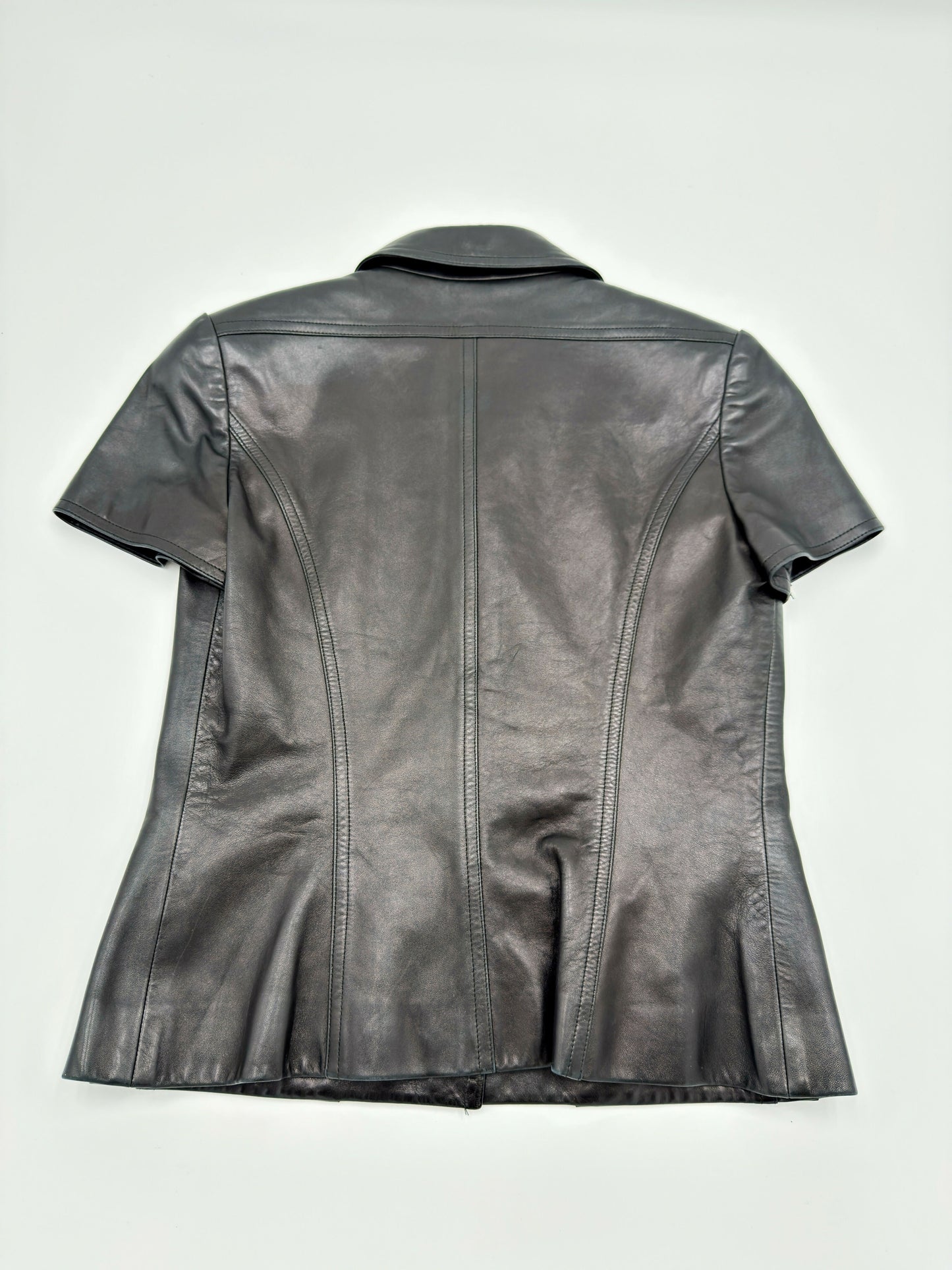 Chanel 97C Black Leather Jacket_Size 38