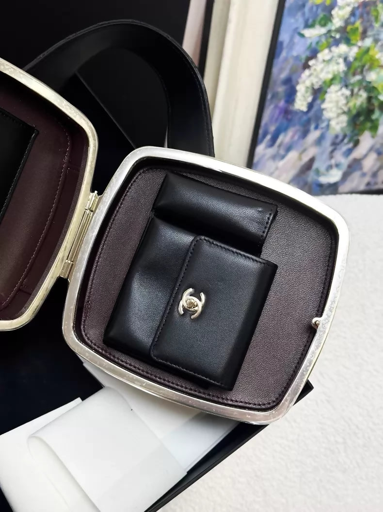 Chanel 22S black make up evening bag