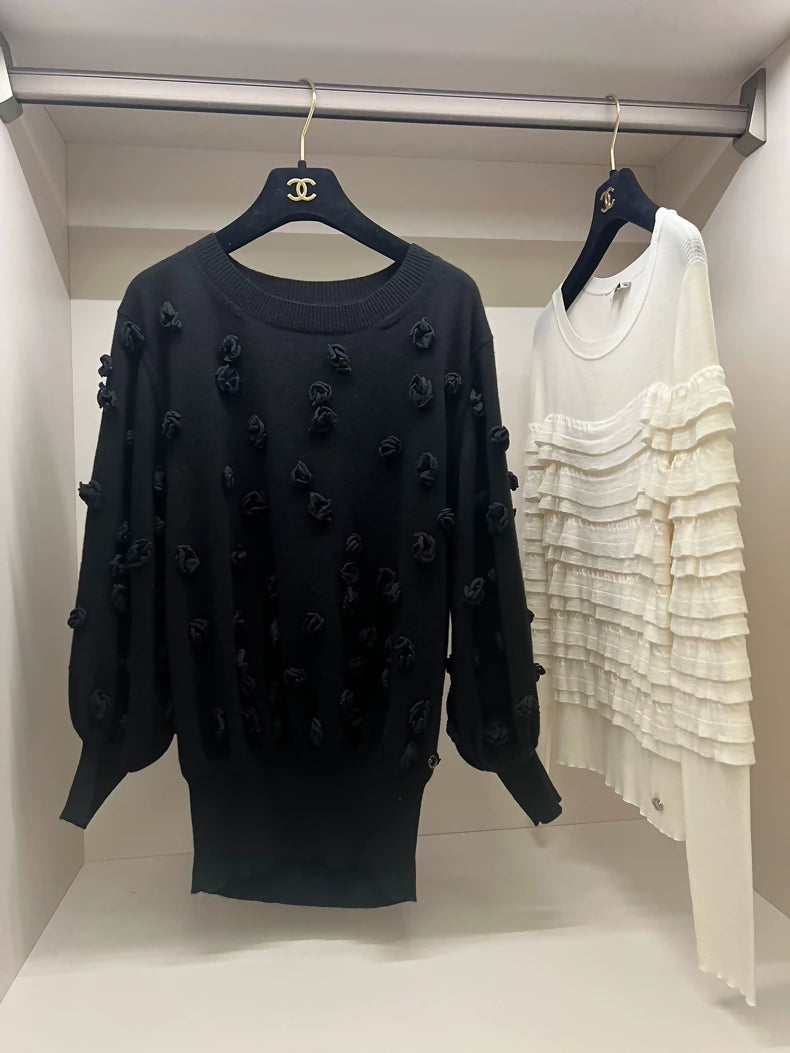 Chanel black cashmere sweater