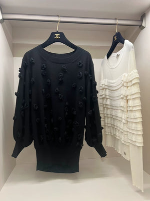 Chanel black cashmere sweater