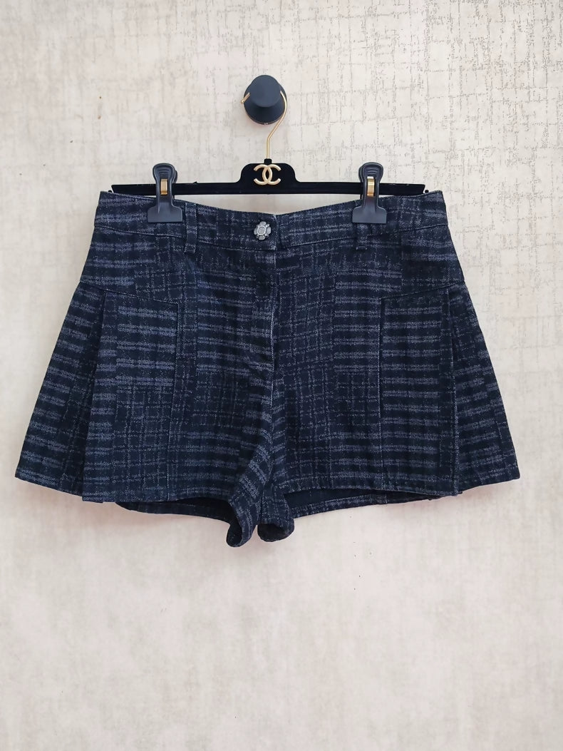 Chanel 24A d'arc bleu shorts