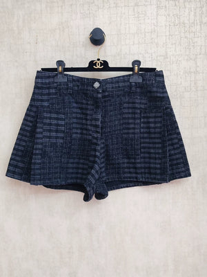 Chanel 24A d'arc bleu shorts