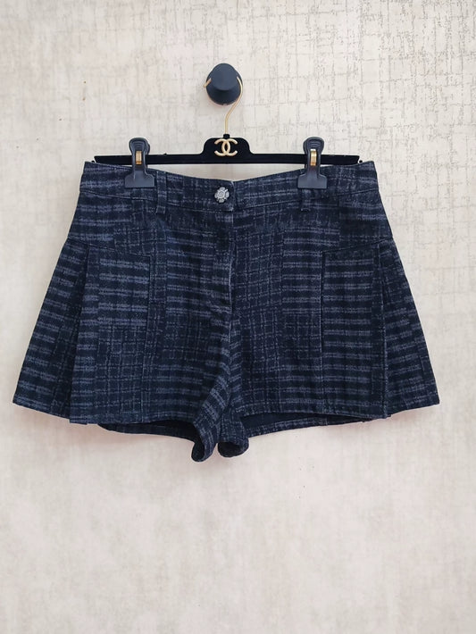 Chanel 24A d'arc bleu shorts