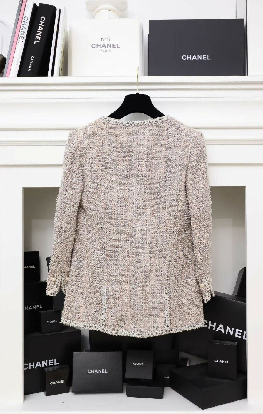 Chanel 2003 Tweed Pearl Jacket