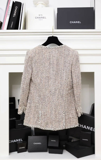 Chanel 2003 Tweed Pearl Jacket