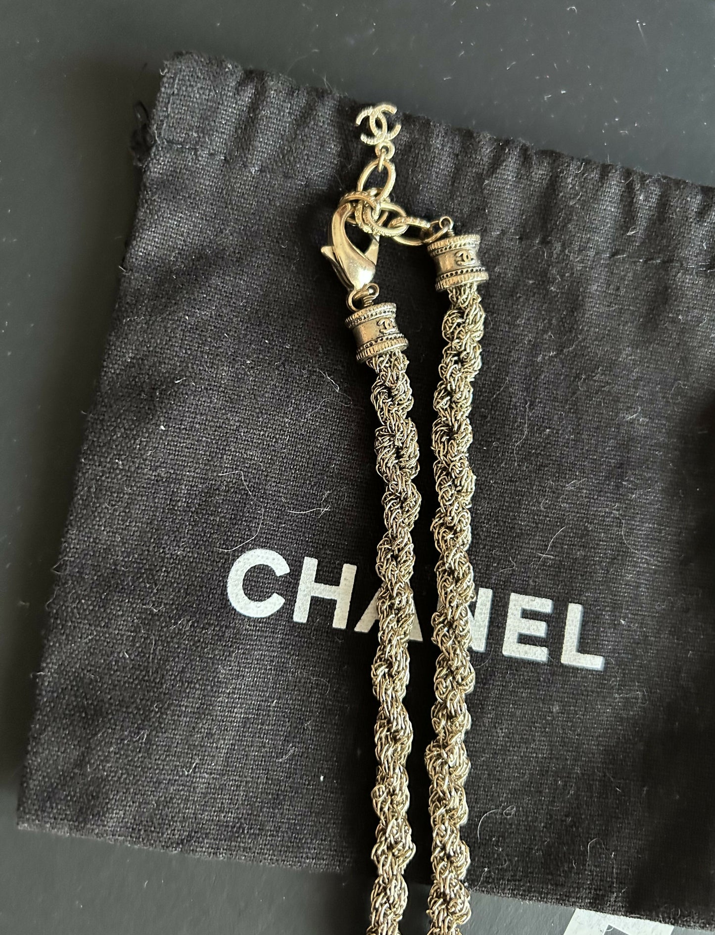 Chanel Bolo Dallas Tie Necklace with Charms