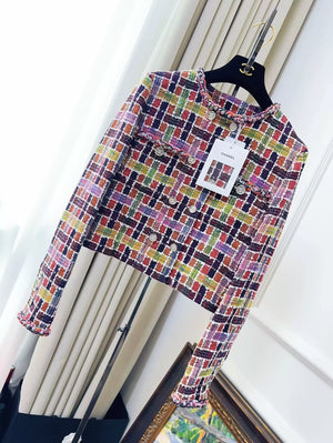 Chanel 23A Multicolore Mosaic Jacket