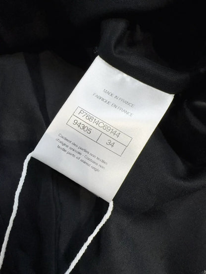 Chanel 24S black striped leather jacket