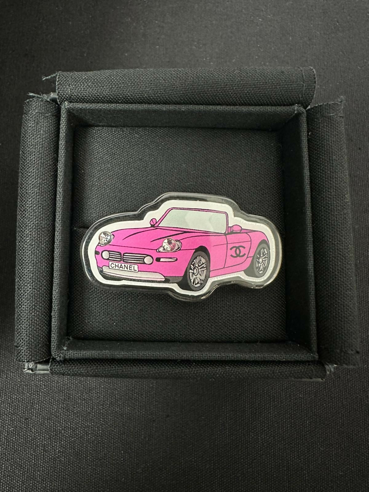 Chanel 2024 Acrylic Pick Car Motif Large Brooch
