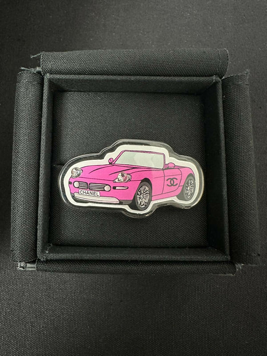 Chanel 2024 Acrylic Pick Car Motif Large Brooch