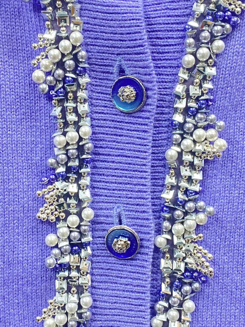 Chanel 22P purple knitted top