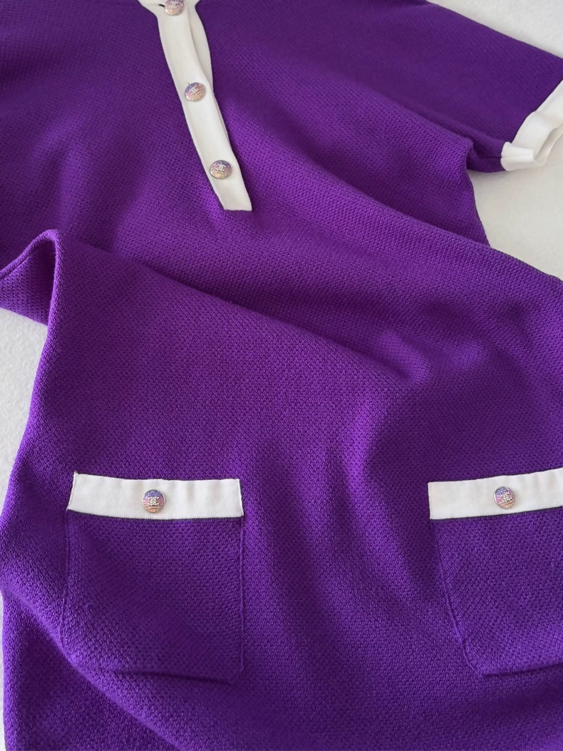 Chanel 24C Purple Hooded Dress