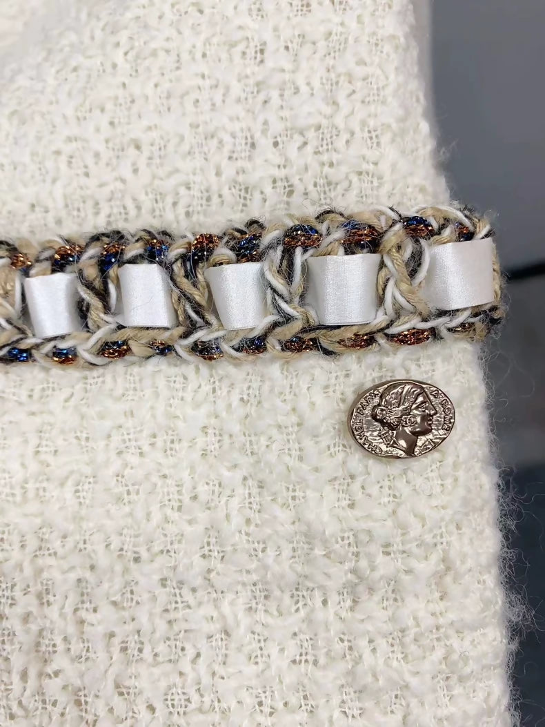 Chanel 16 ecru tweed Dress