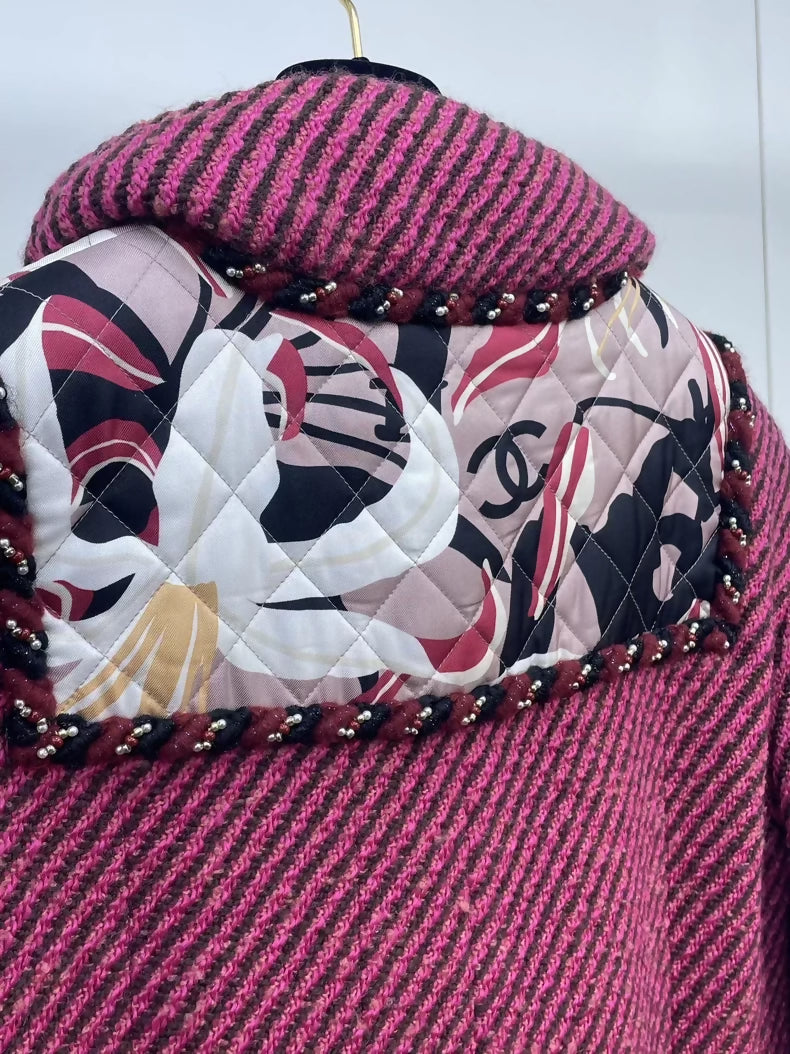 Chanel 23A Métiers d'Art tweed long coat