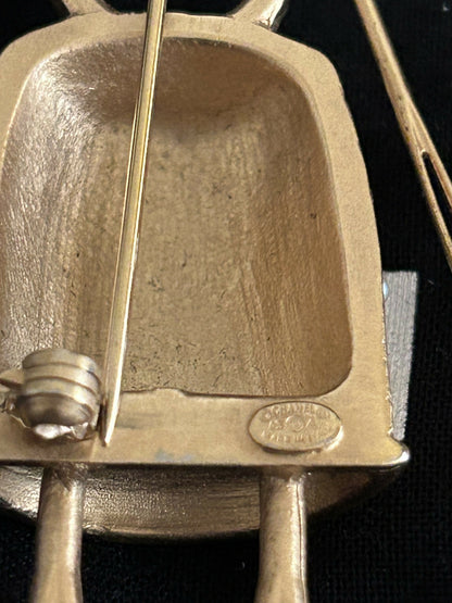 Chanel Runway Fall 2003 Gold-Tone Sewing Lady brooch