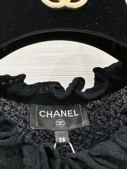 Chanel 25A black ruffled dress