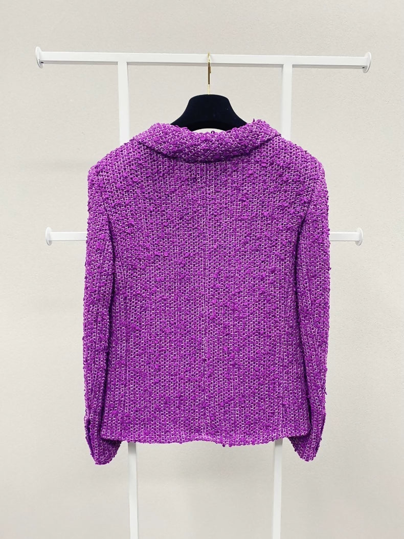 Chanel 21C purple tweed jacket