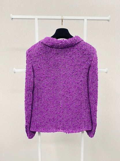 Chanel 21C purple tweed jacket