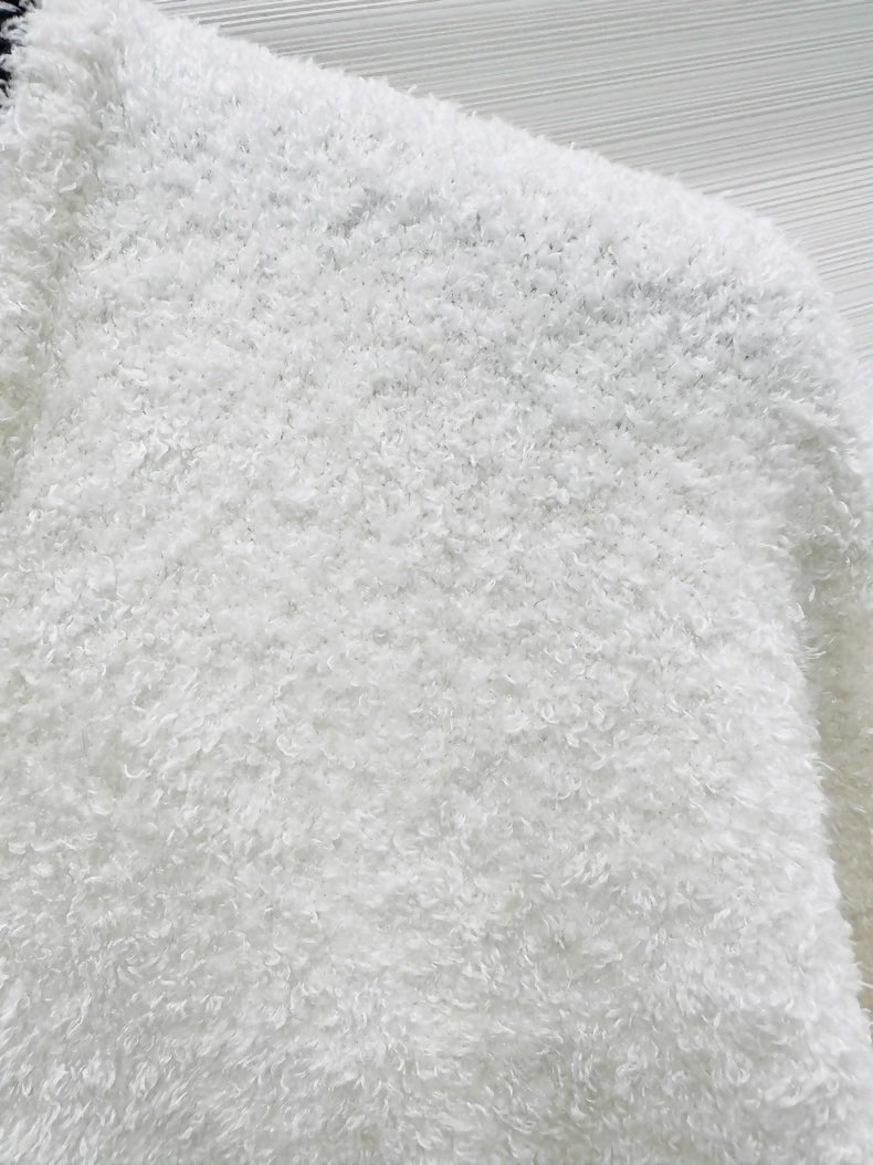 Chanel 26C white lace terry cloth cardigan