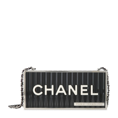 Chanel Métiers d’Art Paris–Hamburg Black Lucite Shipping Container Evening Bag 2018
