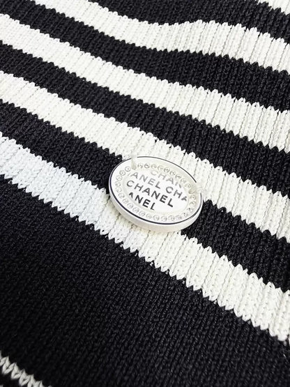 Chanel 23C black and white striped top