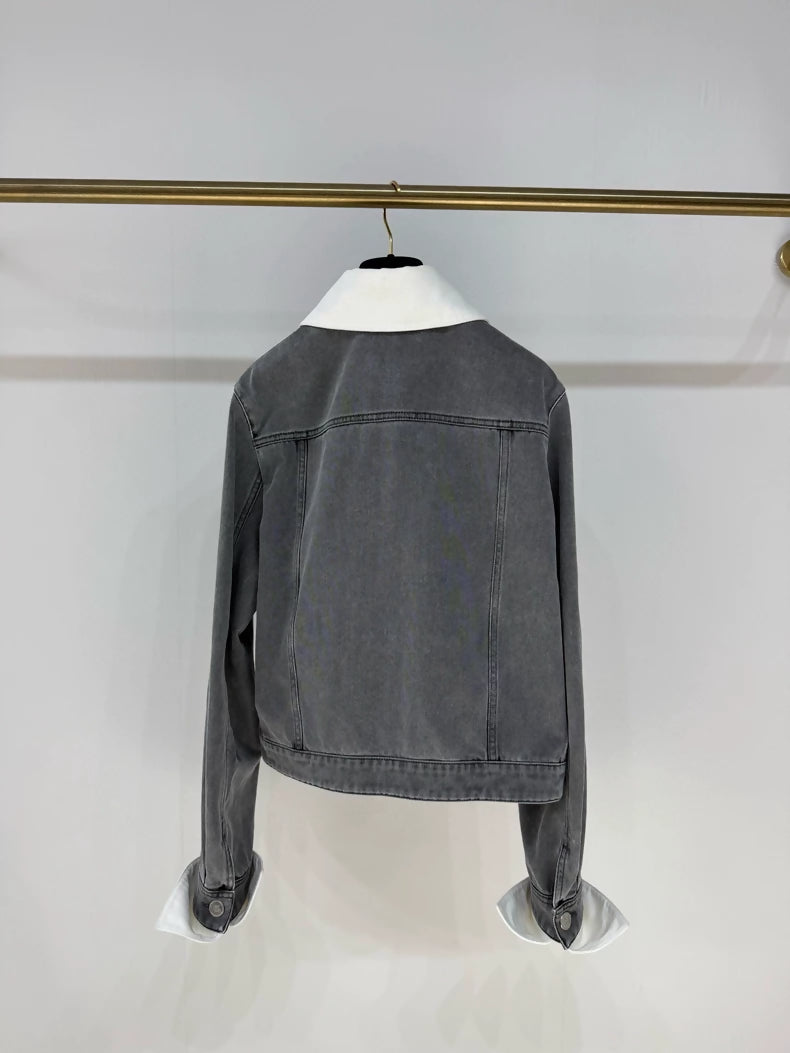 Chanel 25P Grey Denim Jacket