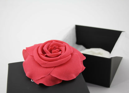 Chanel G26C Fabric Red Camellia Brooch