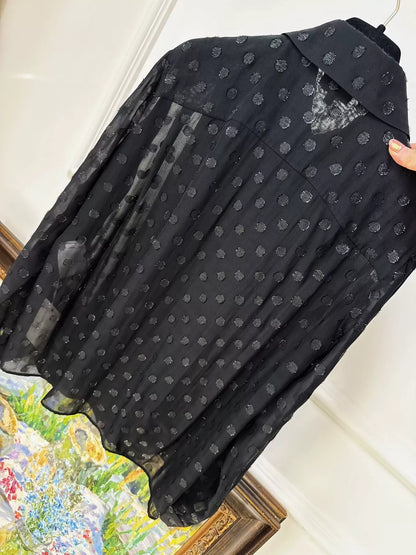 Chanel 23S black silk shirt