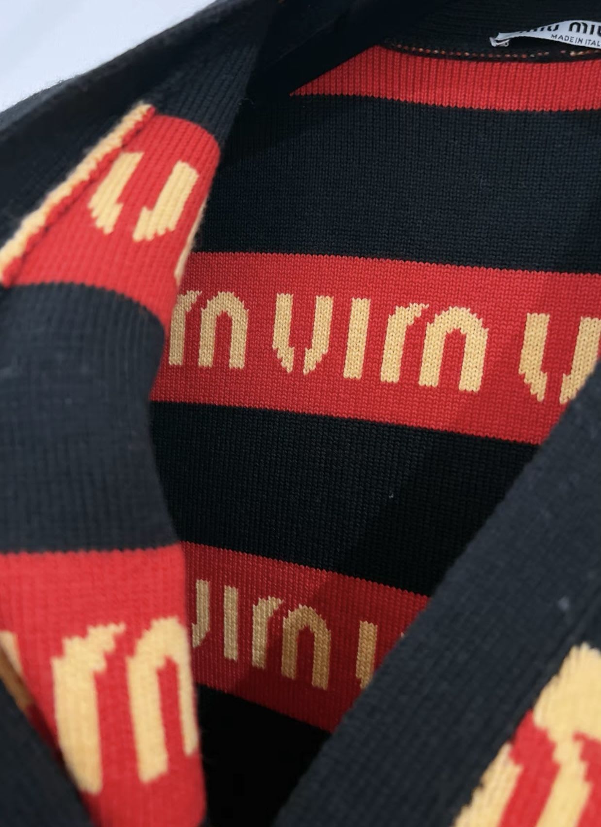 Miu Miu logo letter cardigan