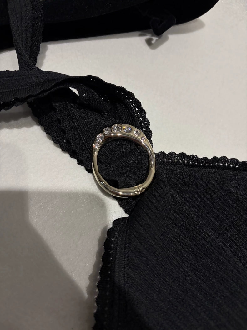 Chanel 26C Black Halter Neck top