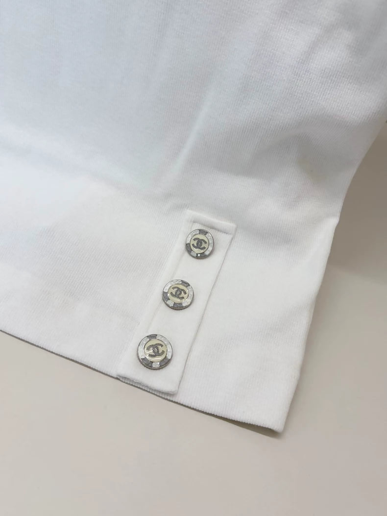 Chanel 23C F1 white dress