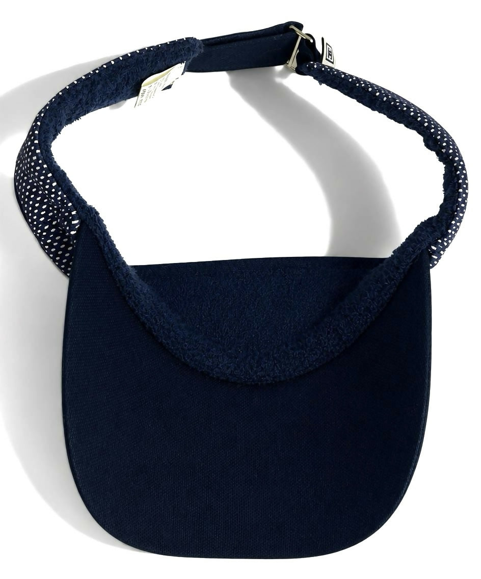 Chanel 2003 Navy Blue Terry CC Logo Sport Tennis Sun Visor Hat Cap