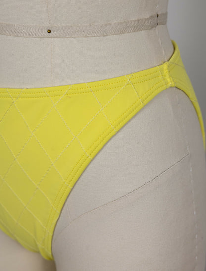 Chanel 1994 Cruise Vintage Yellow Logo Quilted Bikini
