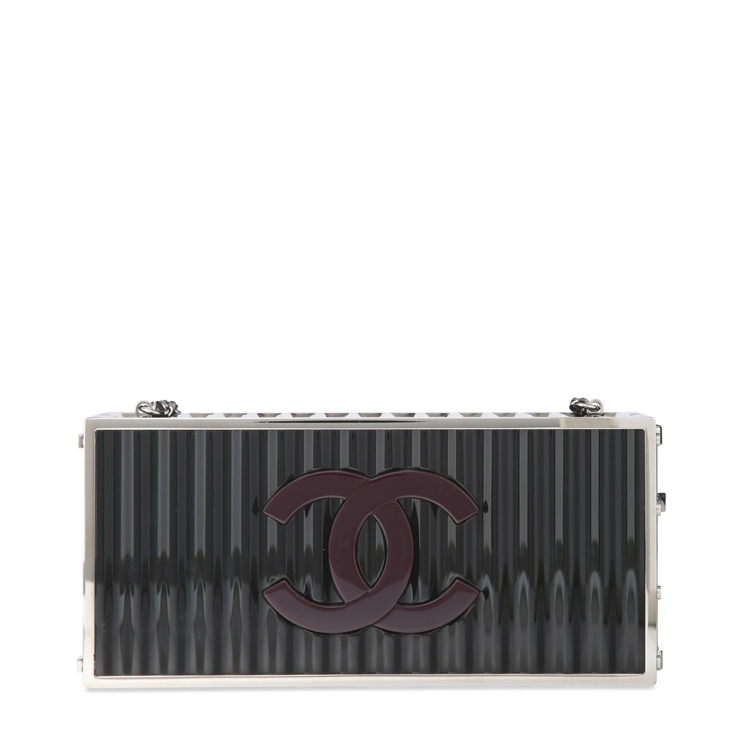 Chanel Métiers d’Art Paris–Hamburg Black Lucite Shipping Container Evening Bag 2018