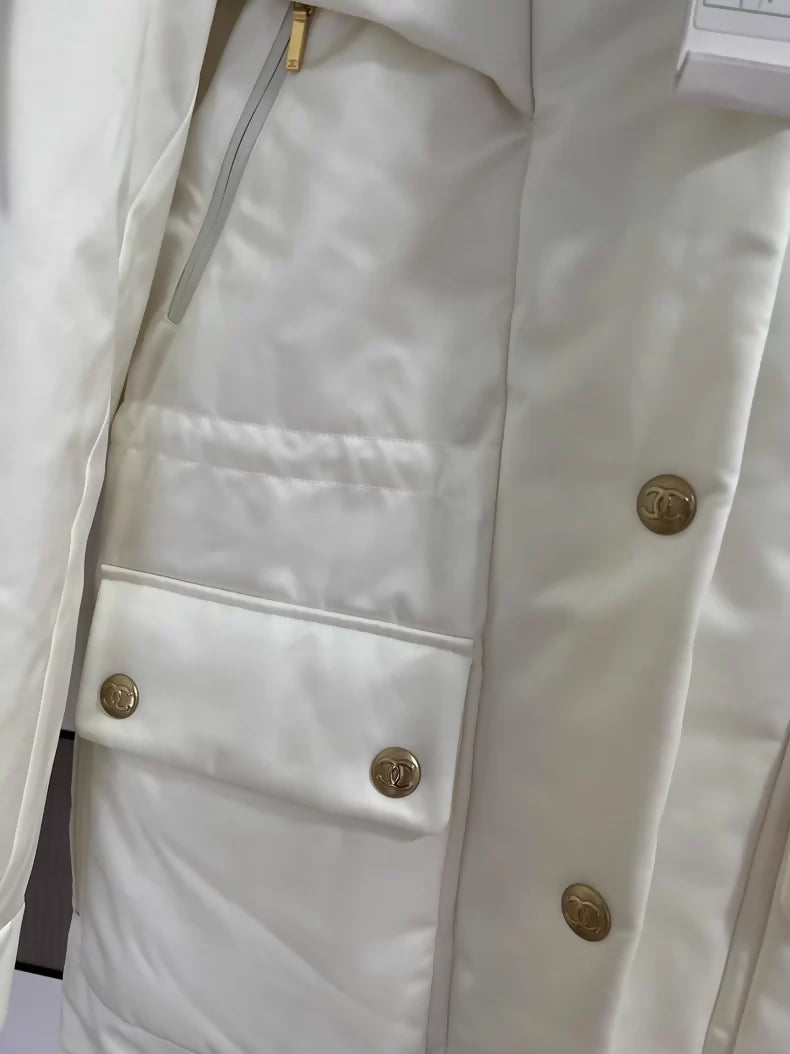 Chanel 22n white écru down jacket