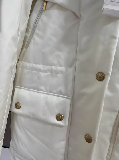 Chanel 22n white écru down jacket