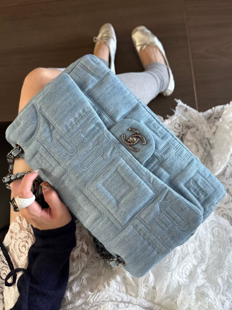 Chanel denim flap bag