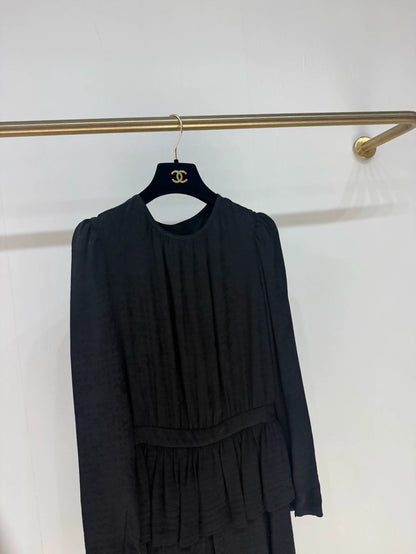 Chanel 24A cc print black dress dress