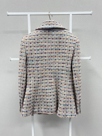 Chanel 18A mixed color tweed jacket