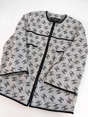 Chanel 22S Grey CC logo Jacket