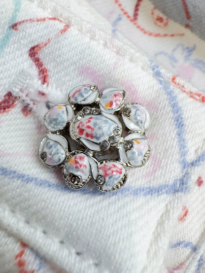 Chanel 25C colorful graffiti fish print wide-leg pant