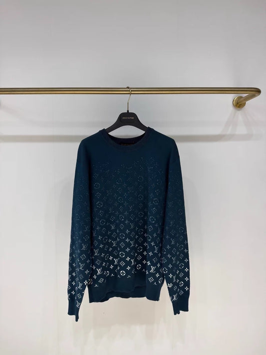 Louis Vuitton logo print knit sweatshirt