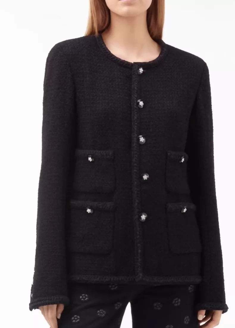 Chanel 23K black tweed jacket