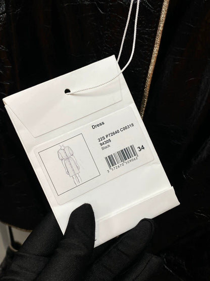 Chanel 22S black leather dress