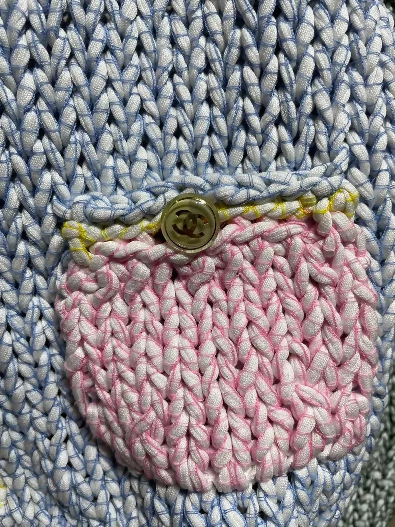 Chanel 23P macaron-colored knit cardigan. – Wararni.com
