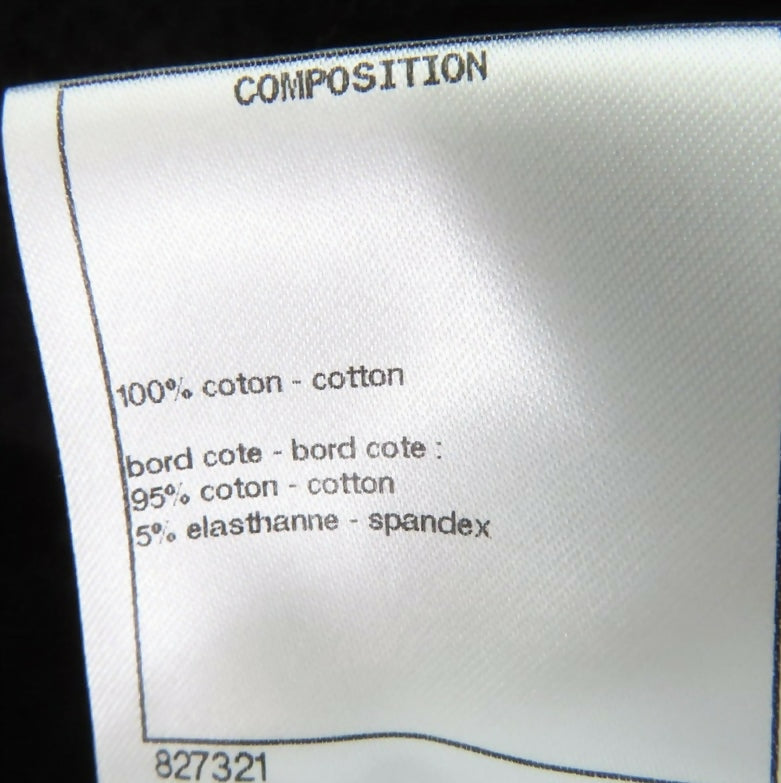 Chanel 17B Black Navy Red Gabrielle Logo Pullover Sweater FR 46